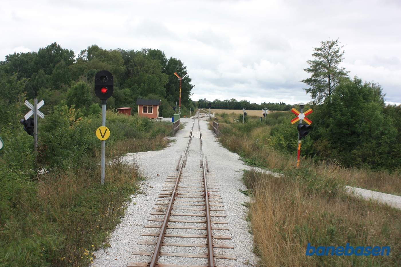 Et bagskud mens toget forlader Roma kungsgård station