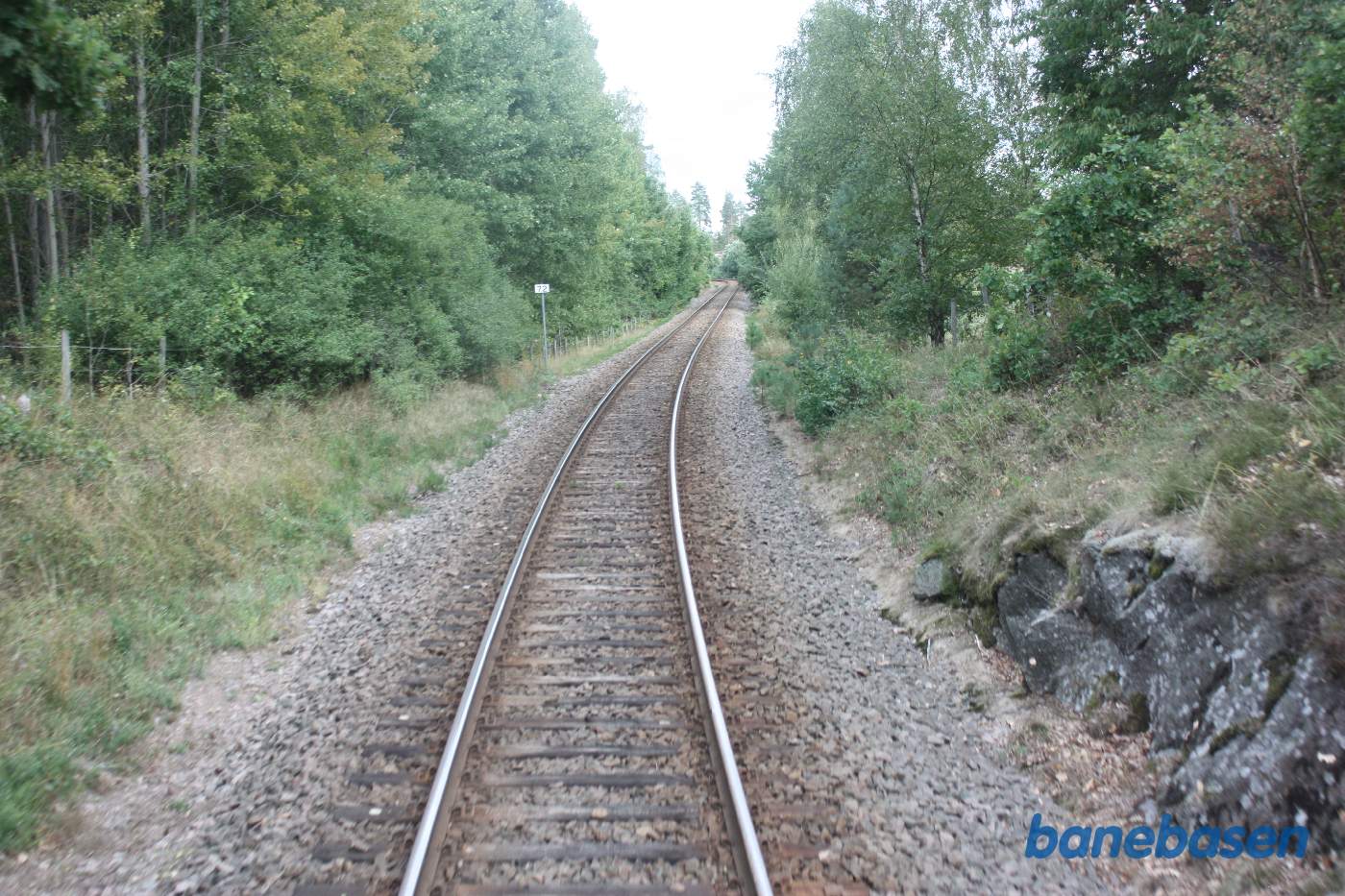 Et bagskud på strækningen mellem Oskarshamn og Berga