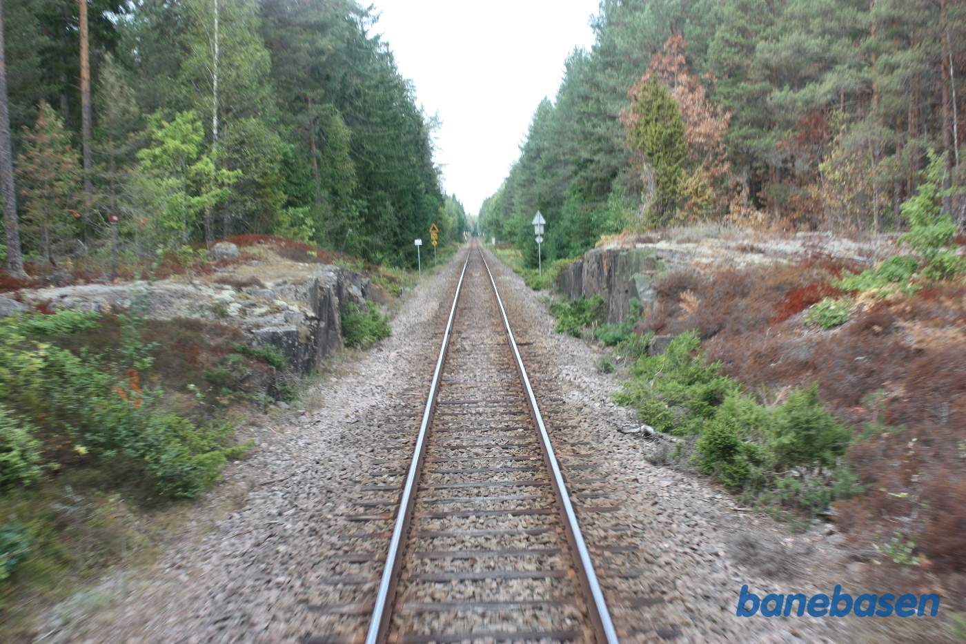 Et bagskud på strækningen mellem Oskarshamn og Berga