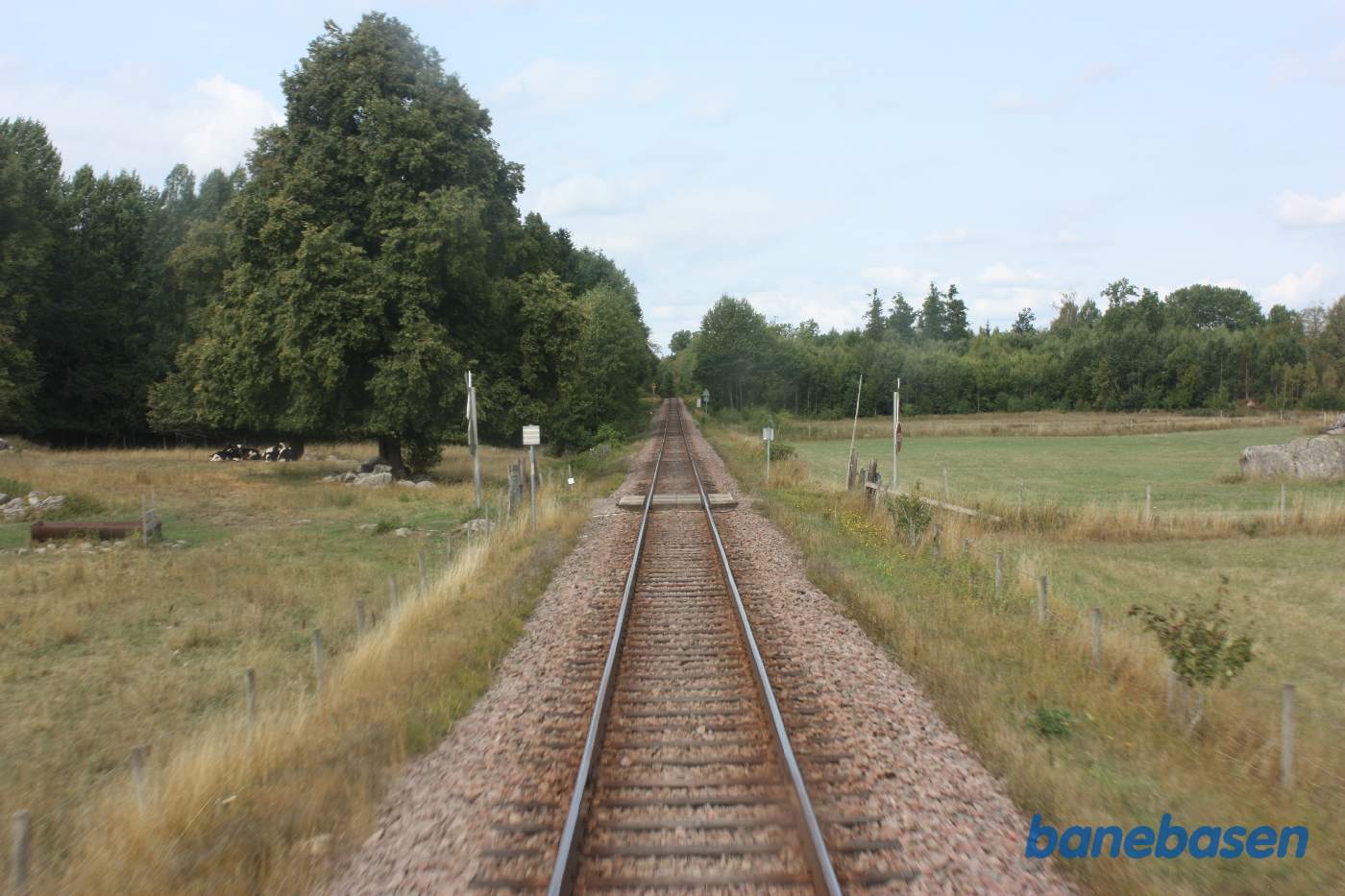 Et bagskud på strækningen mellem Oskarshamn og Berga