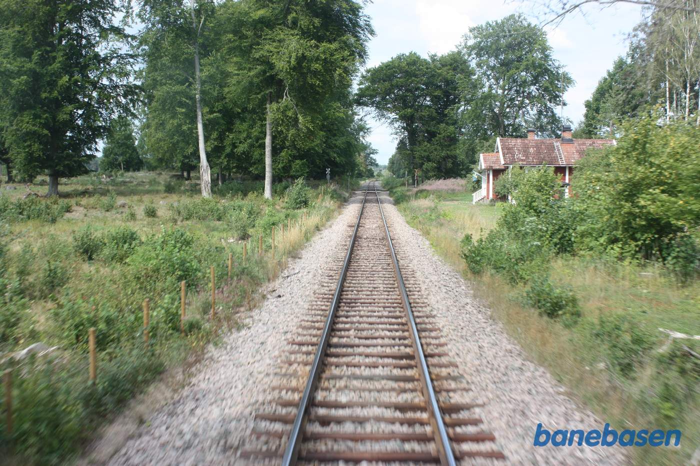 Et bagskud på strækningen mellem Berga og Kalmar