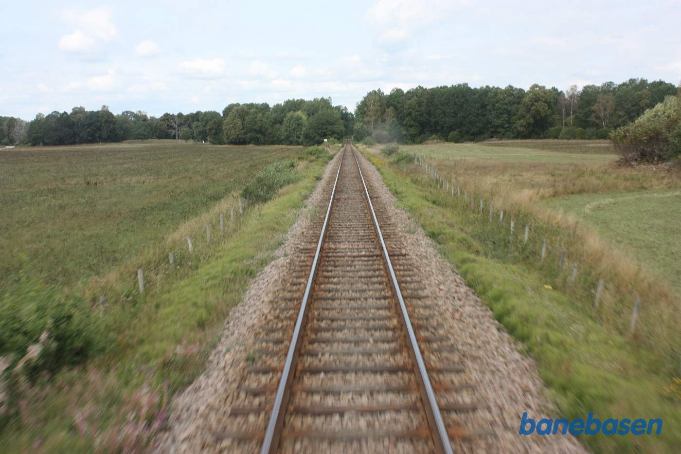 Et bagskud på strækningen mellem Berga og Kalmar