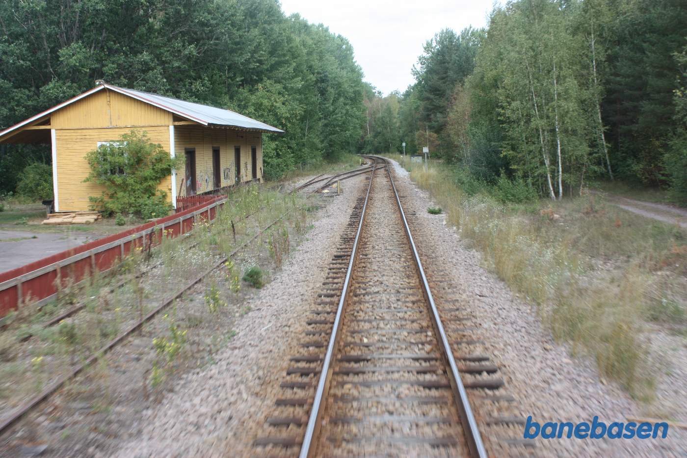 Et bagskud på strækningen mellem Berga og Kalmar