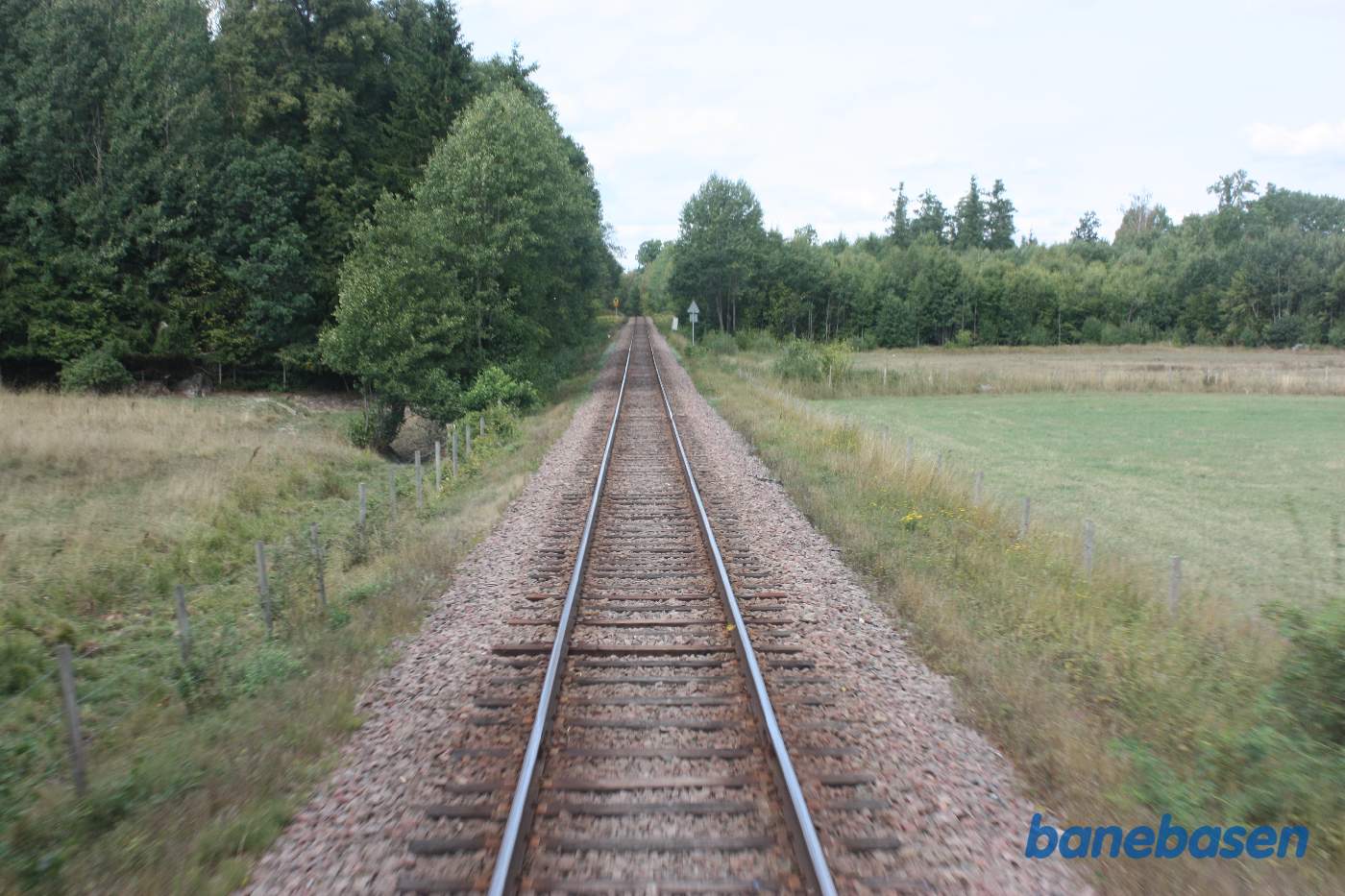 Et bagskud på strækningen mellem Berga og Kalmar