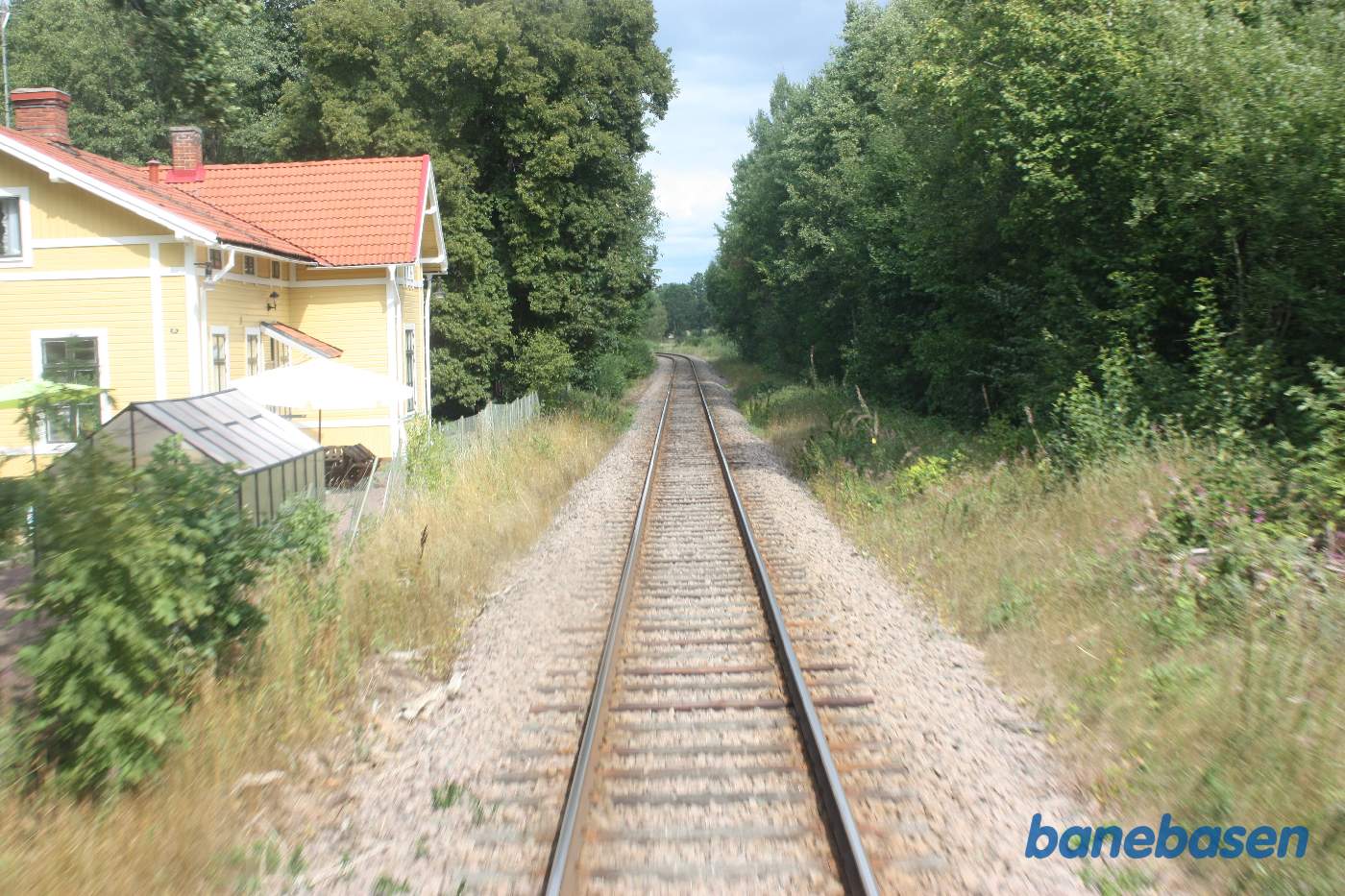 Et bagskud på strækningen mellem Berga og Kalmar