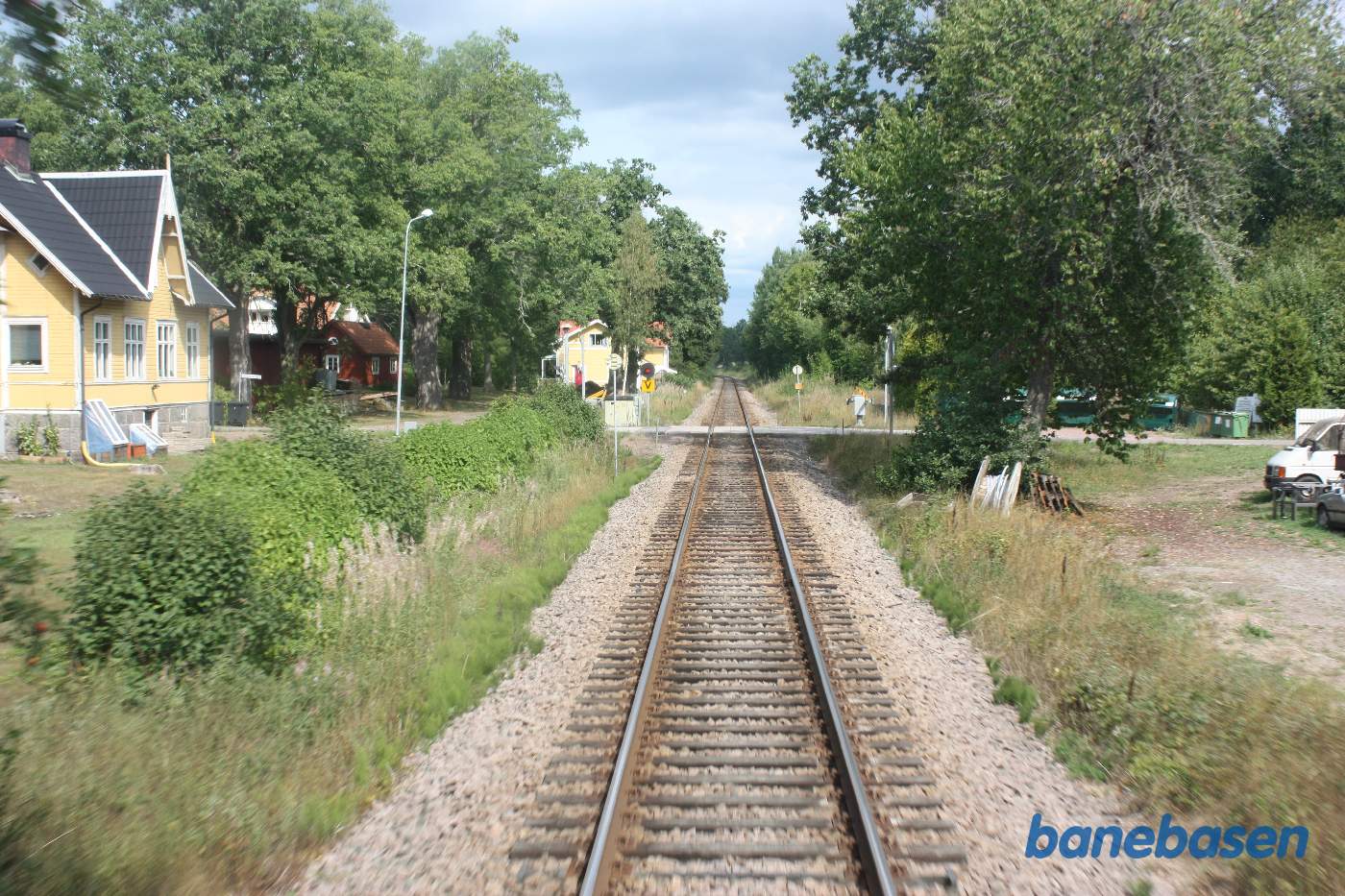 Et bagskud på strækningen mellem Berga og Kalmar