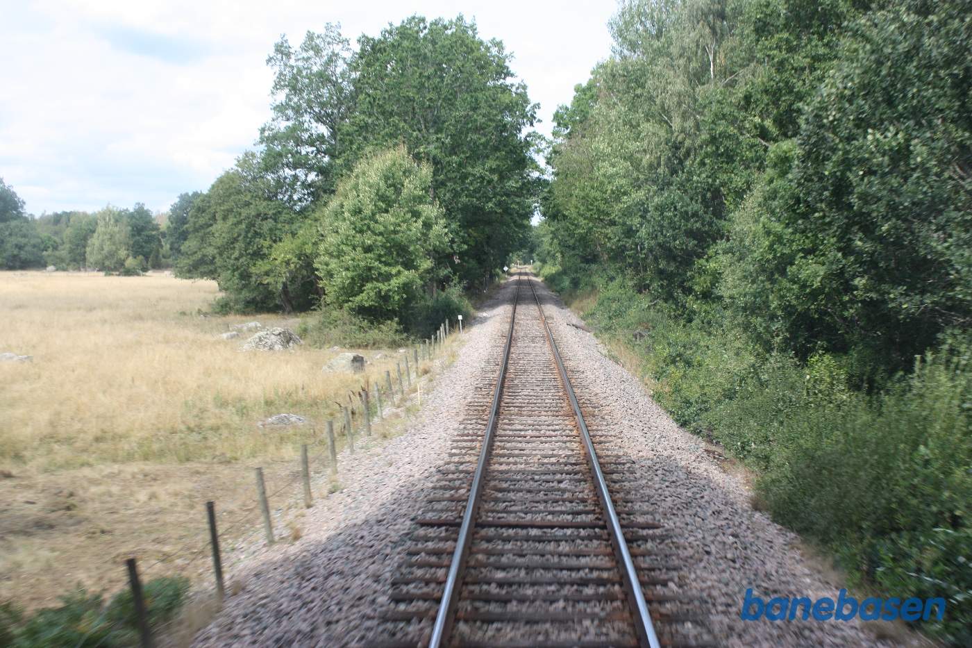 Et bagskud på strækningen mellem Berga og Kalmar