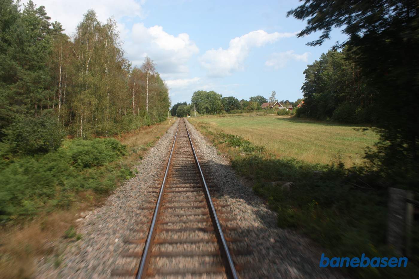 Et bagskud på strækningen mellem Berga og Kalmar
