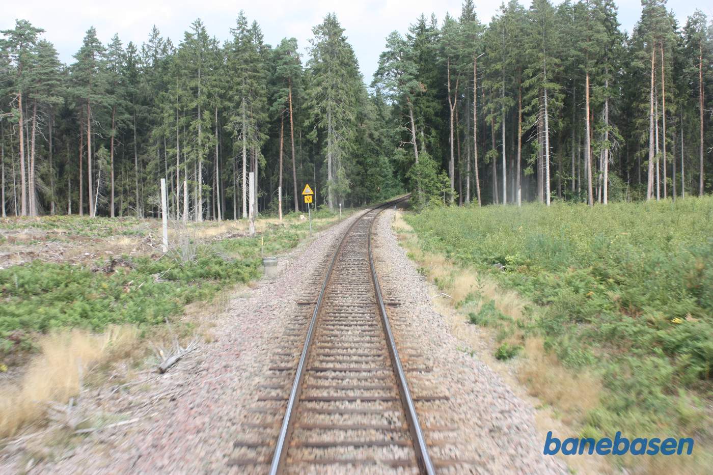 Et bagskud på strækningen mellem Berga og Kalmar