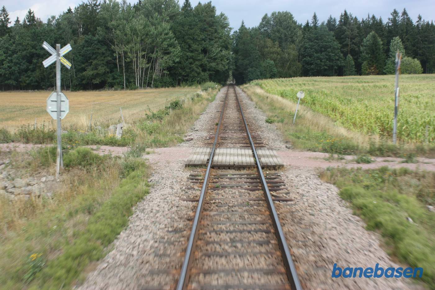 Et bagskud på strækningen mellem Berga og Kalmar