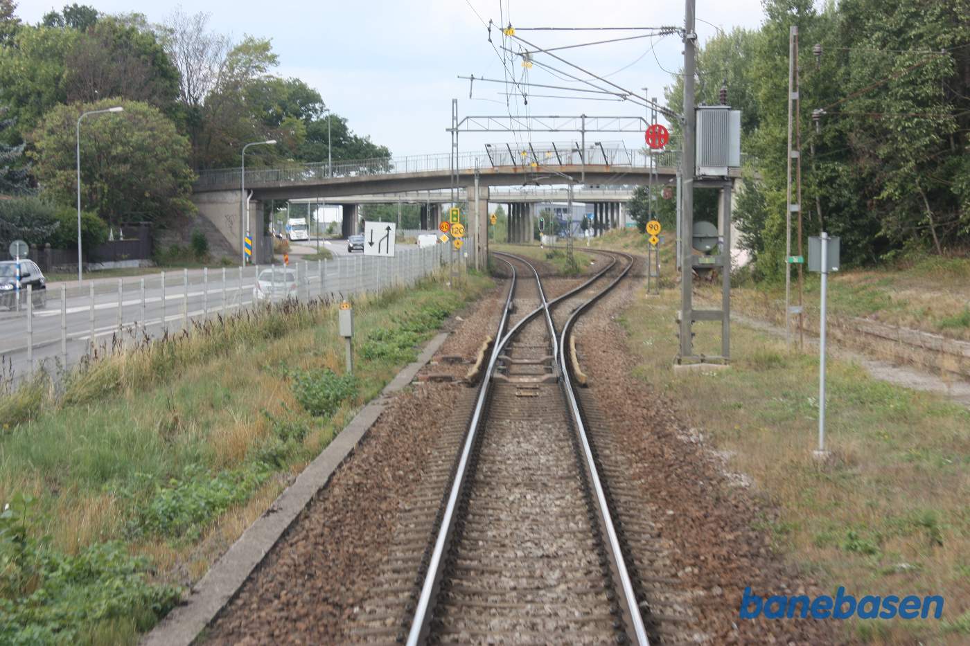 Et bagskud, på vej ind på Kalmar station