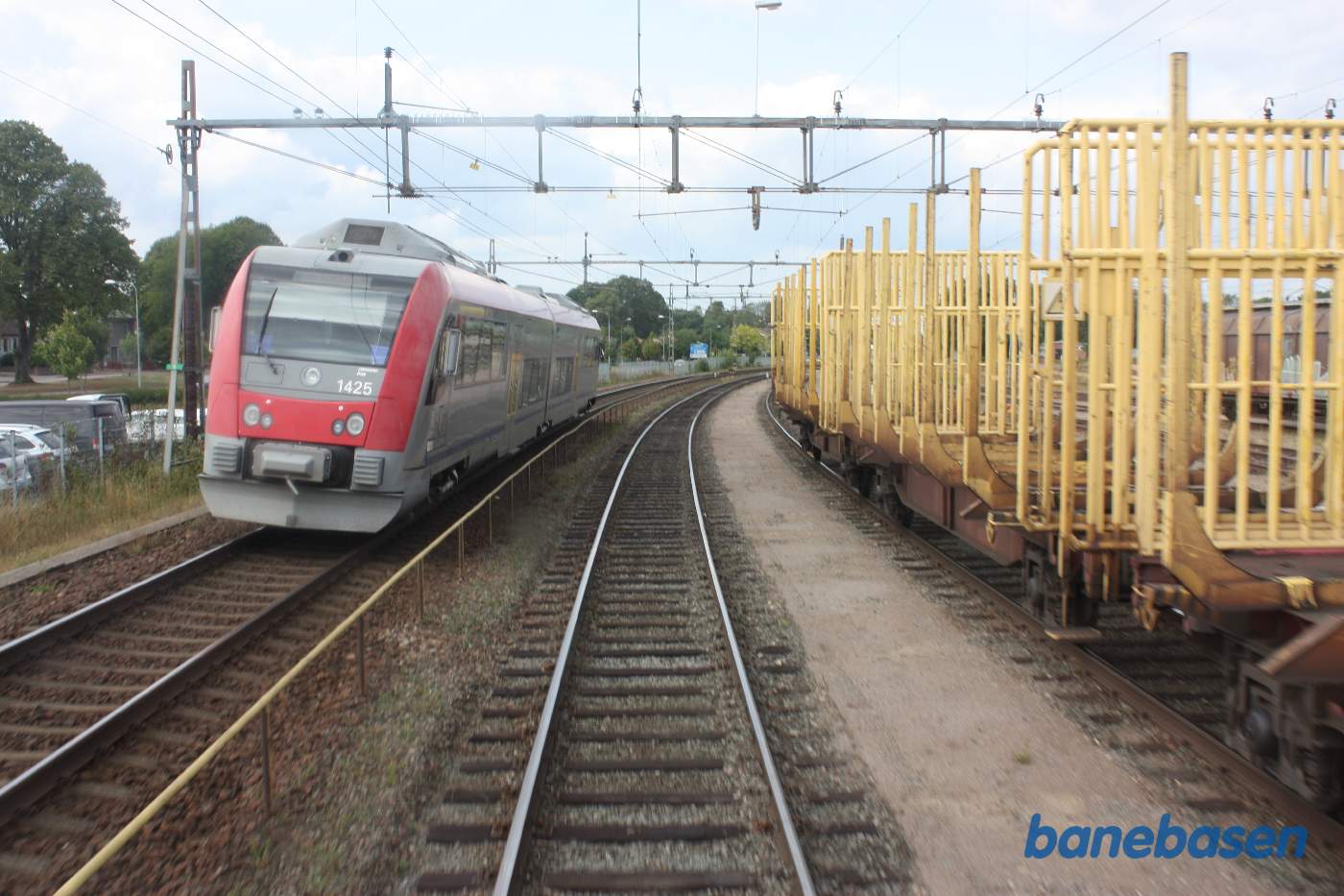 Et bagskud, på vej ind på Kalmar station