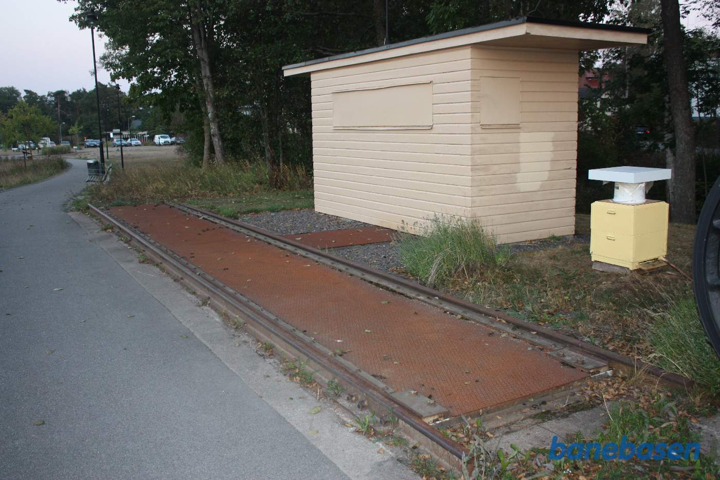 Den gamle vognvægt, hvor godsvognene blev vejet