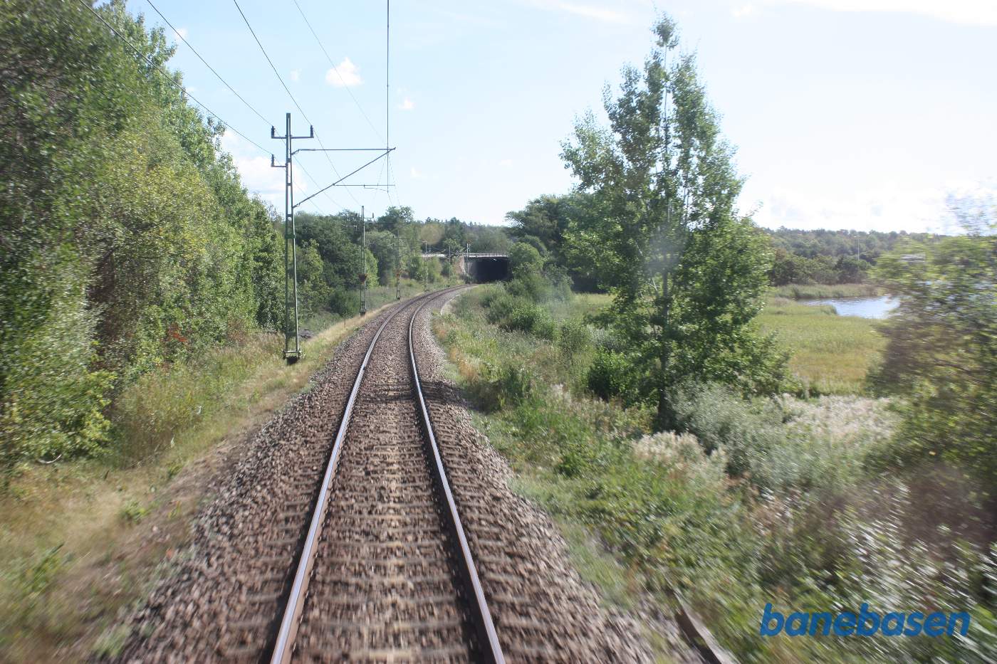 Et bagskud på strækningen mellem Karlskrona og Rönneby