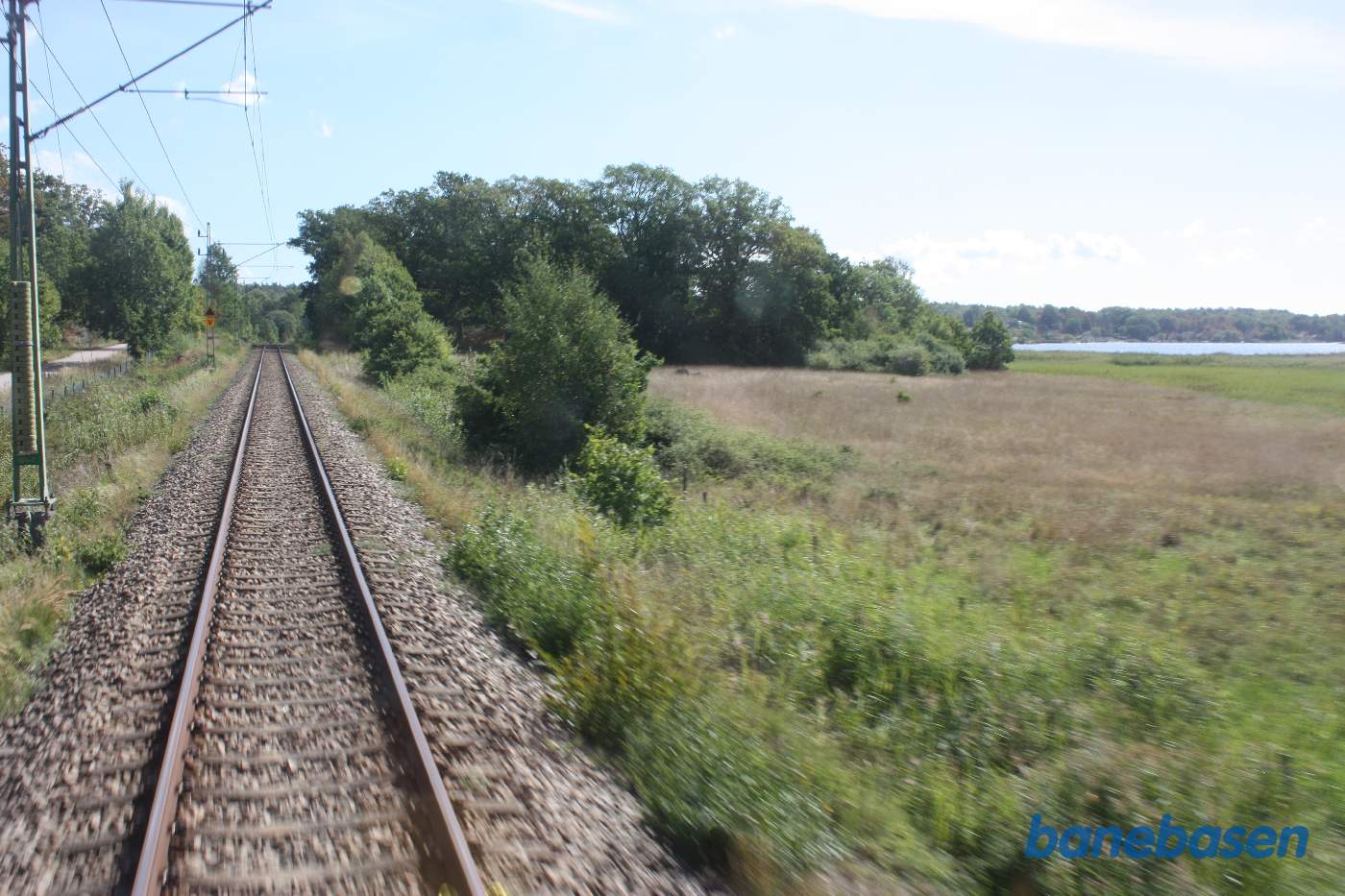 Et bagskud på strækningen mellem Karlskrona og Rönneby