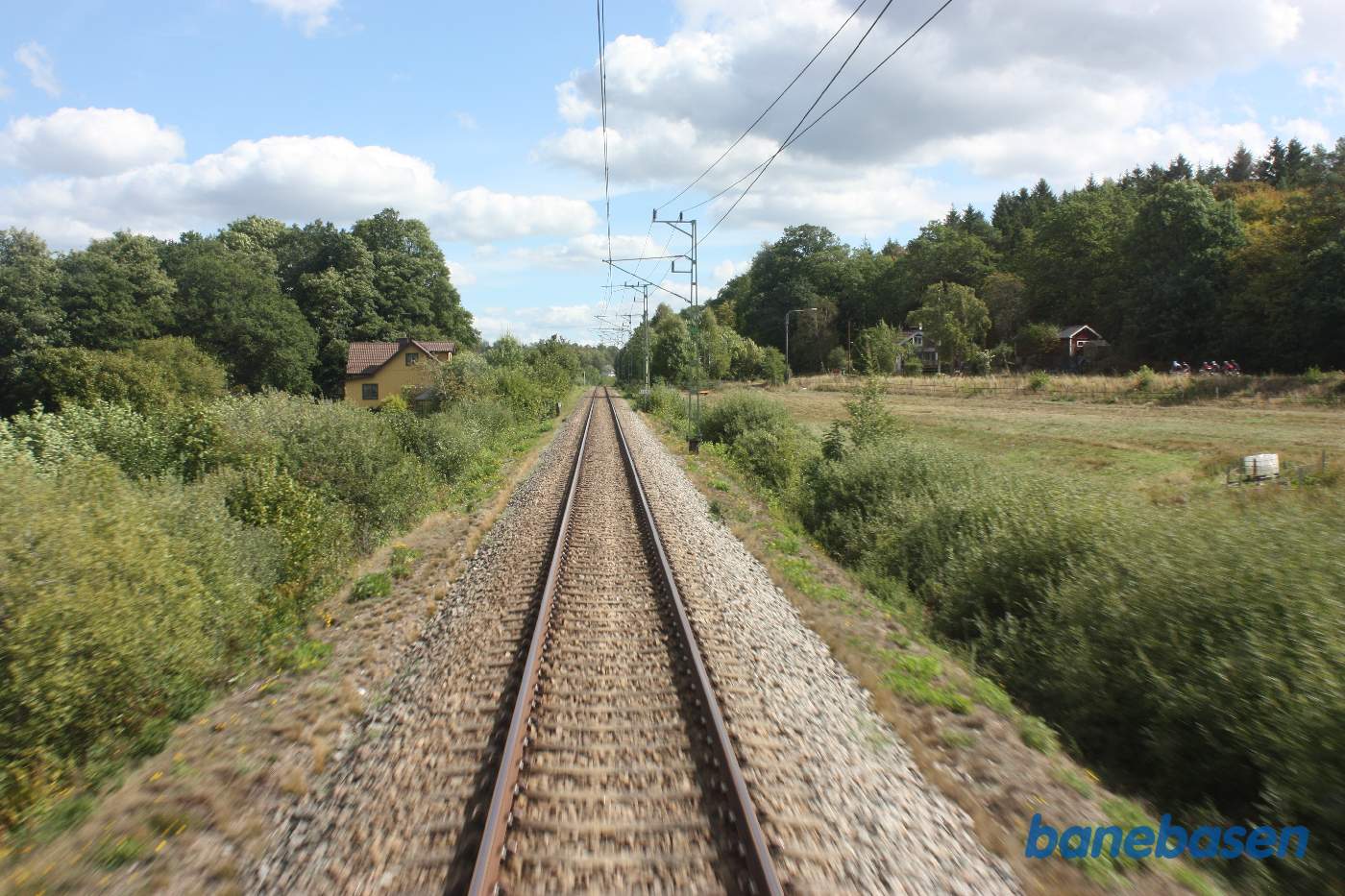 Et bagskud på strækningen mellem Karlskrona og Rönneby