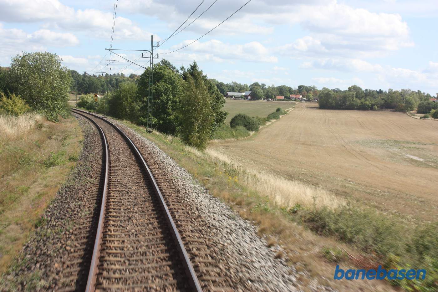 Et bagskud på strækningen mellem Karlskrona og Rönneby