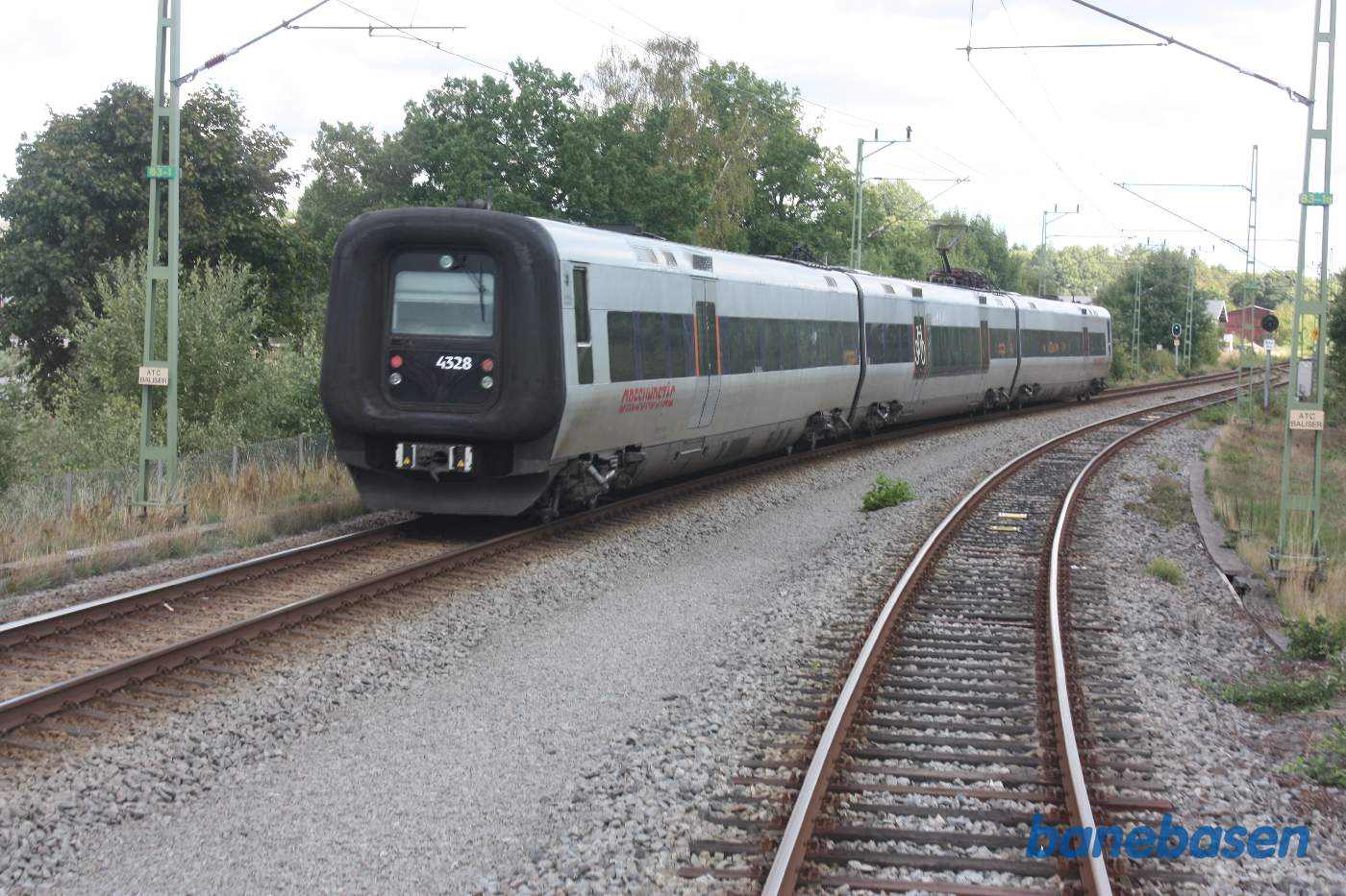 Et bagskud på en station mellem Rönneby og Sölversborg, hvor vi krydser med Øresundstog
