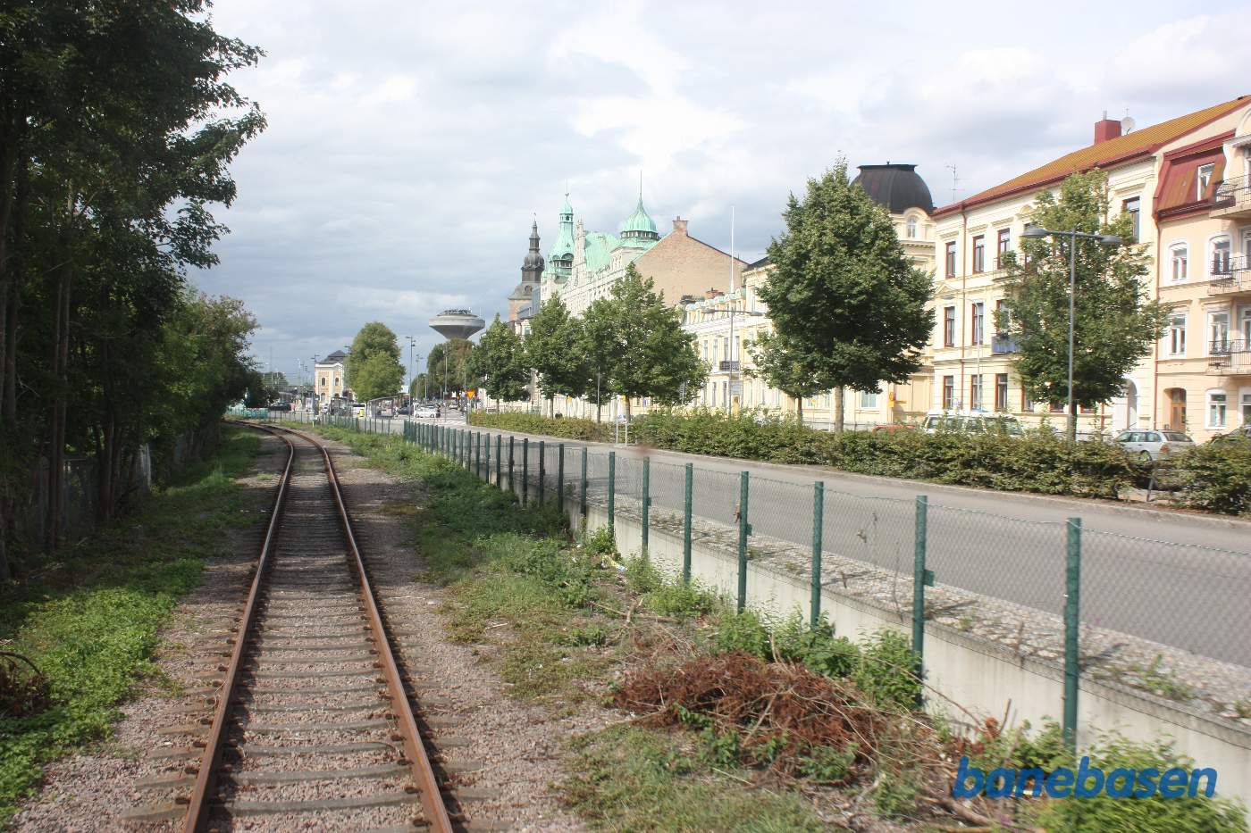 Det norske motortog er på vej ned ad havnesporet, bagskud
