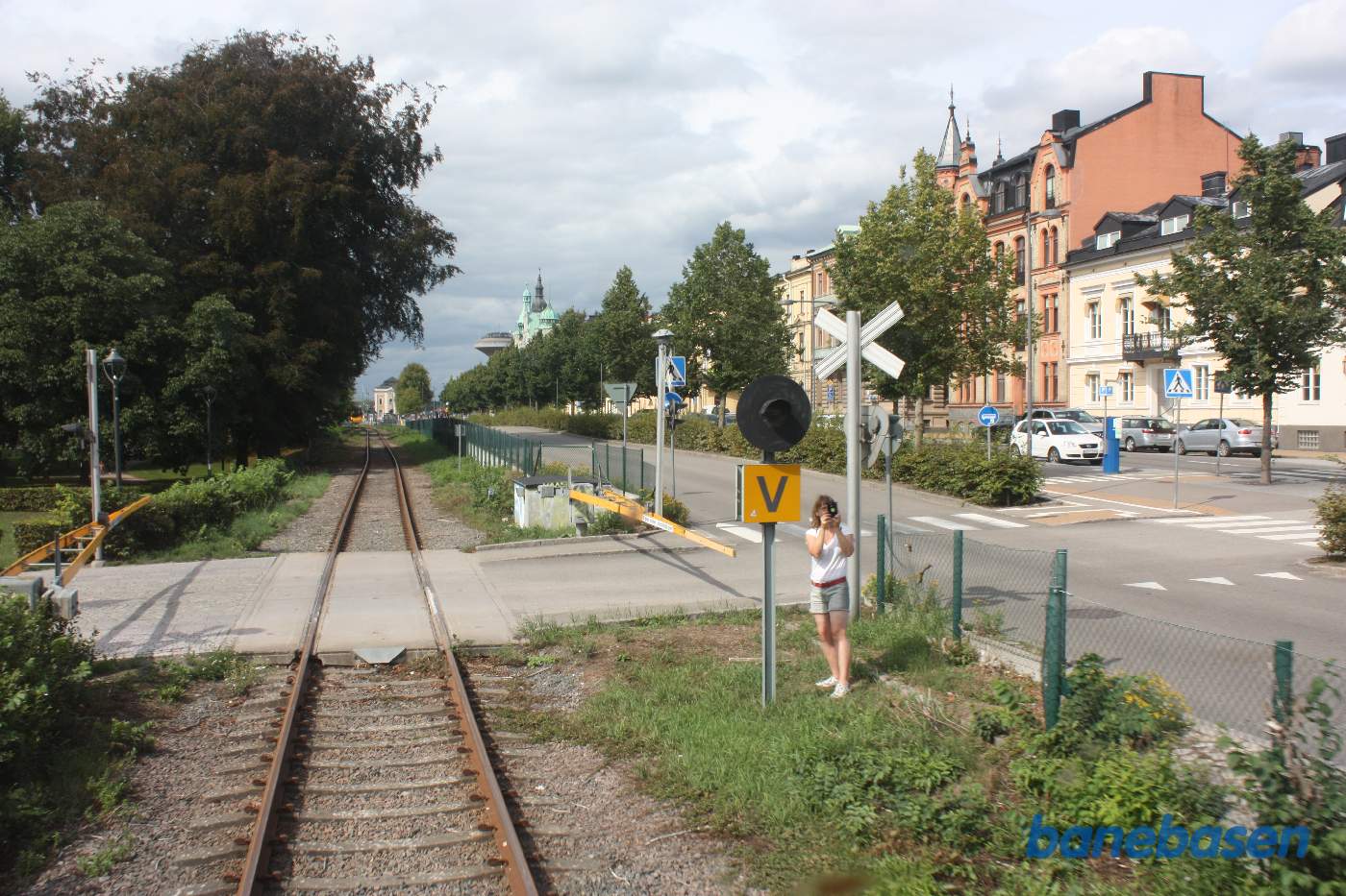 Det norske motortog er på vej ned ad havnesporet, bagskud