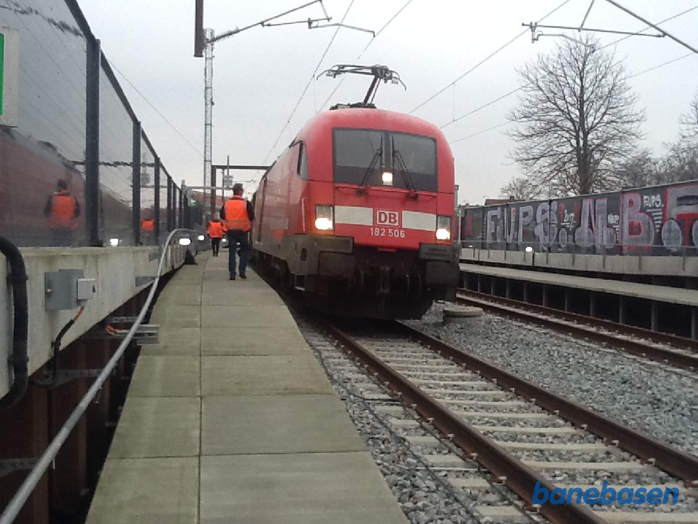 Lokomotivet der trækker toget tilbage fra Ringsted til Vigerslev