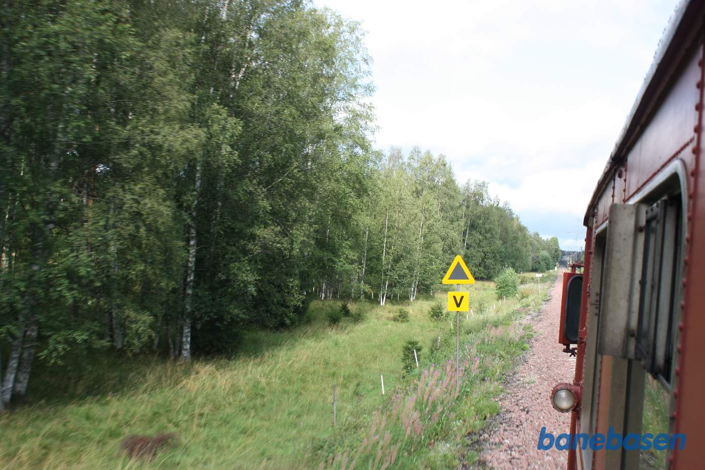 Et skud ud af vinduet et sted på strækningen mellem Rättvik og Mora