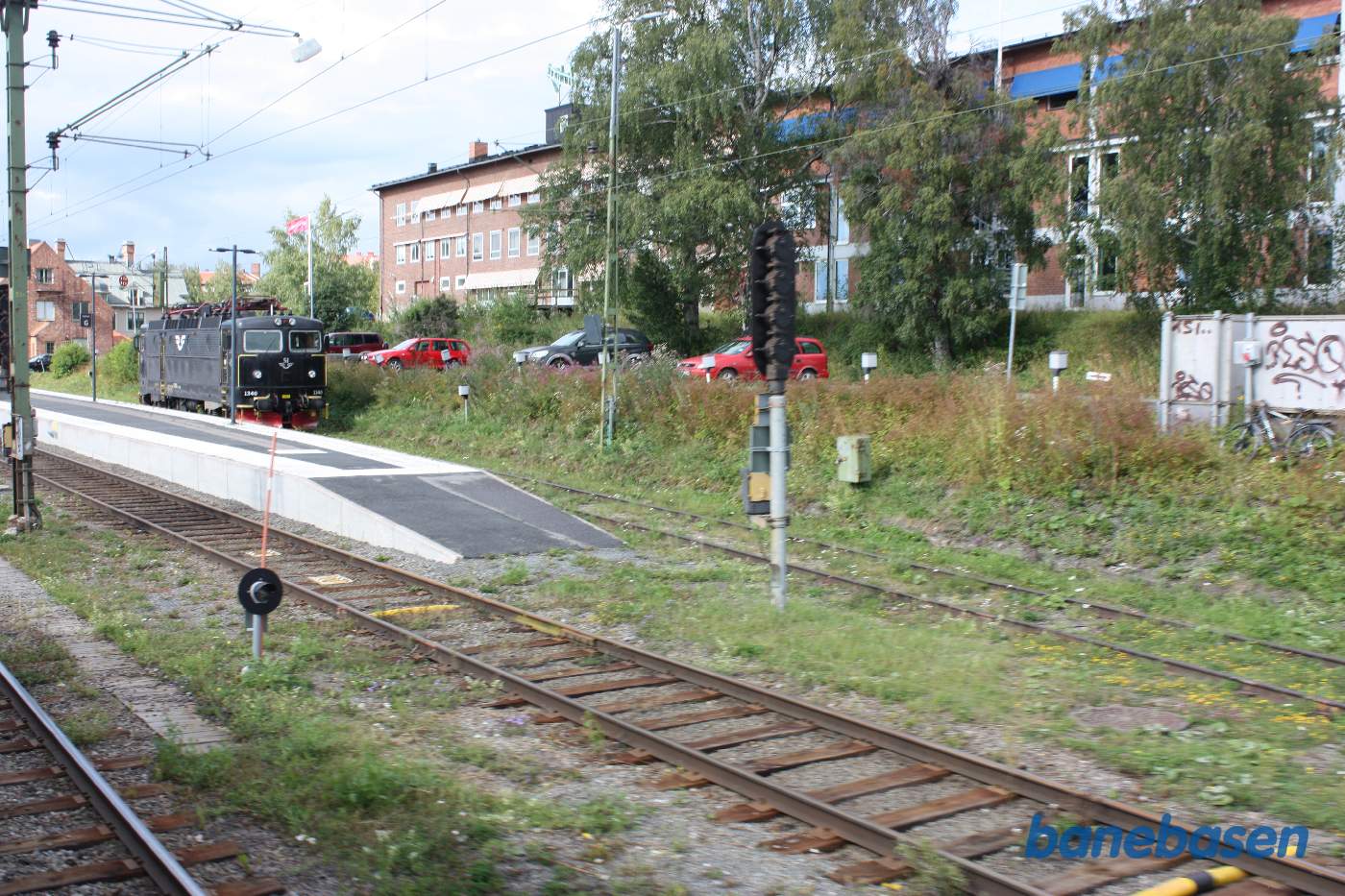 Vi er på vej ind på Östersund Centralstation