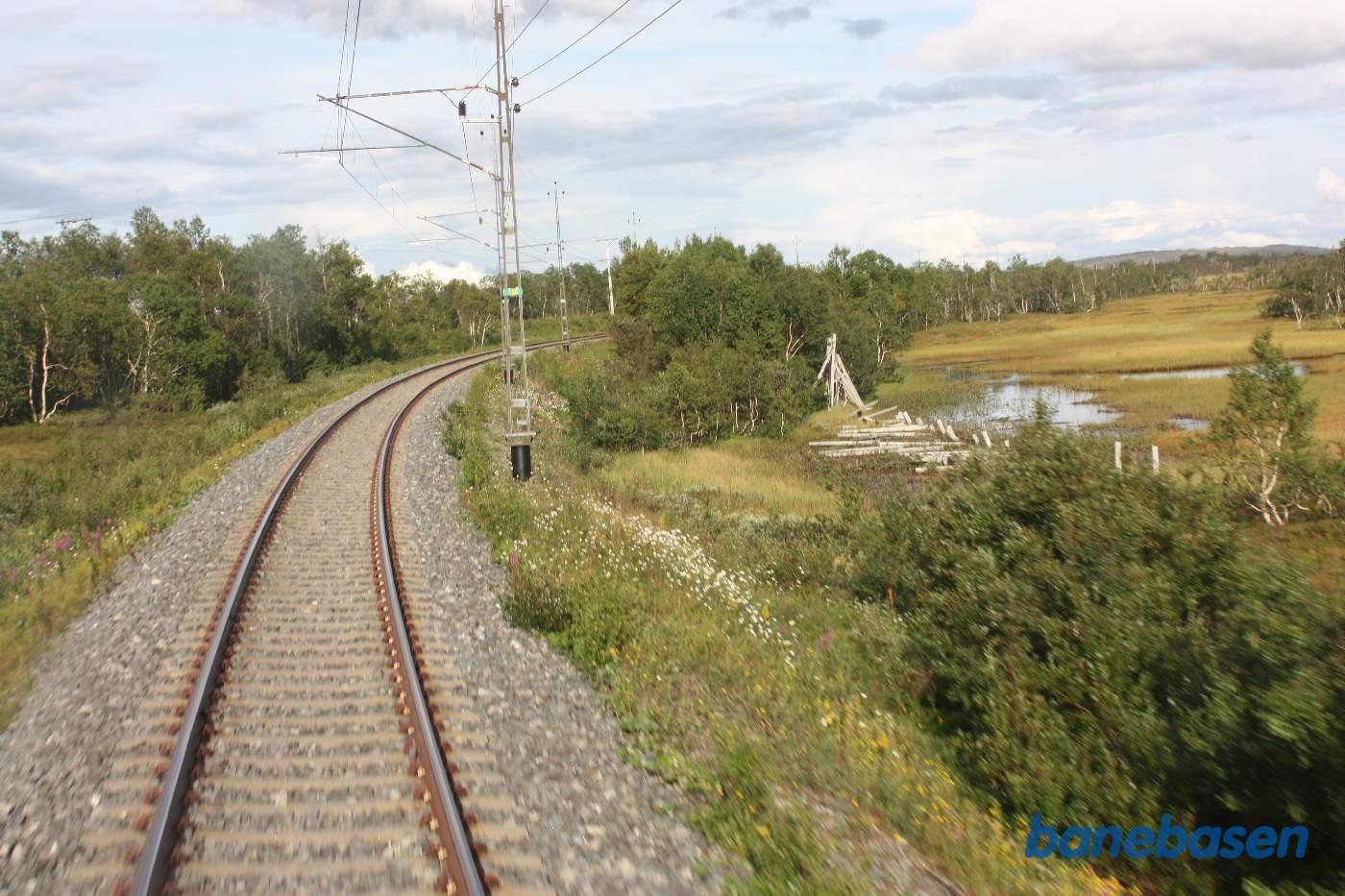 Et bagskud et sted på strækningen mellem Östersund og Storlien