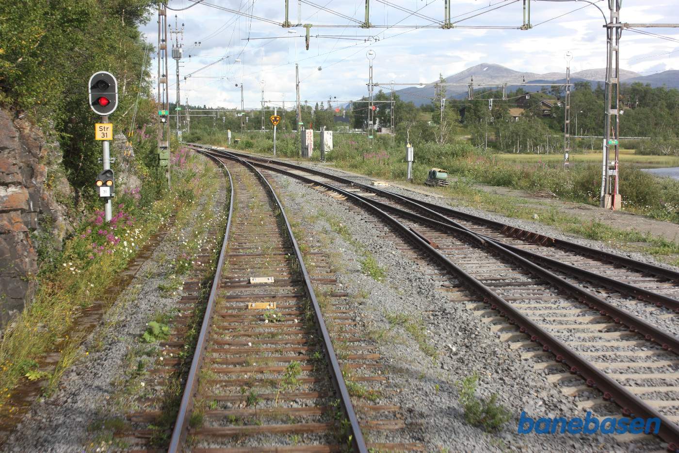 Et bagskud på vej ind på Storlien station