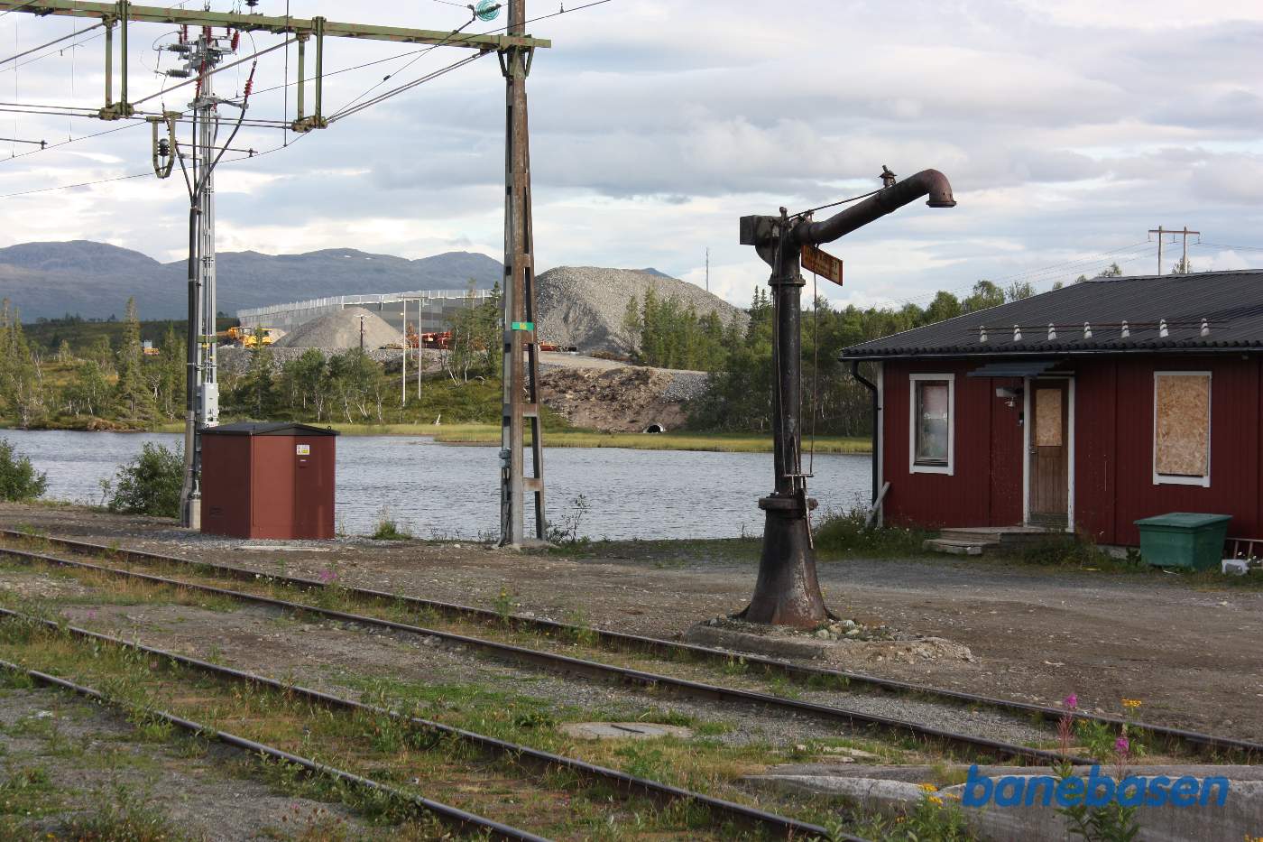 Nærbillede af vandkranen, så mangler vi blot damplokomotivet