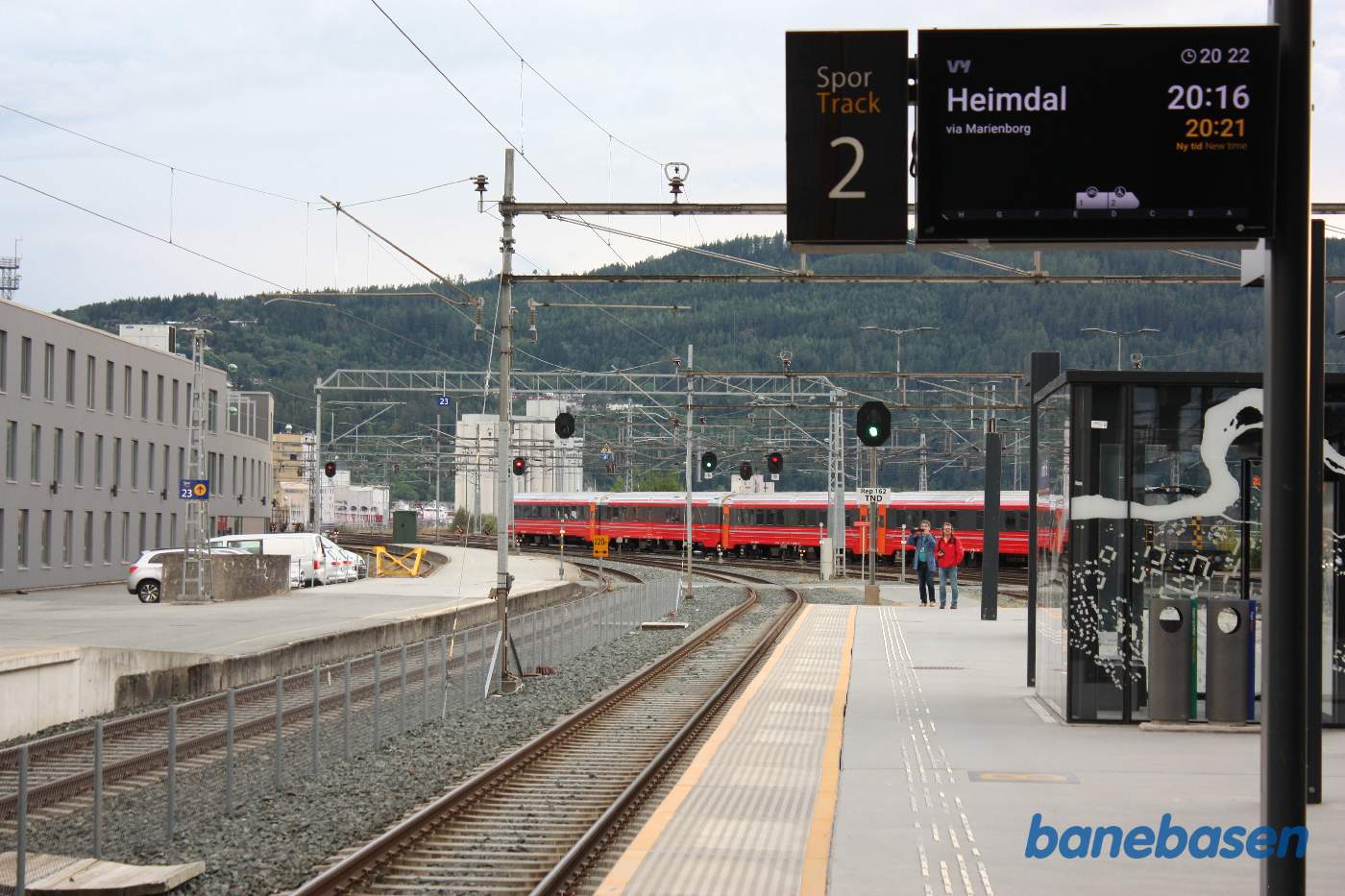 Et vue ud over stationsområdet i sydlig retning