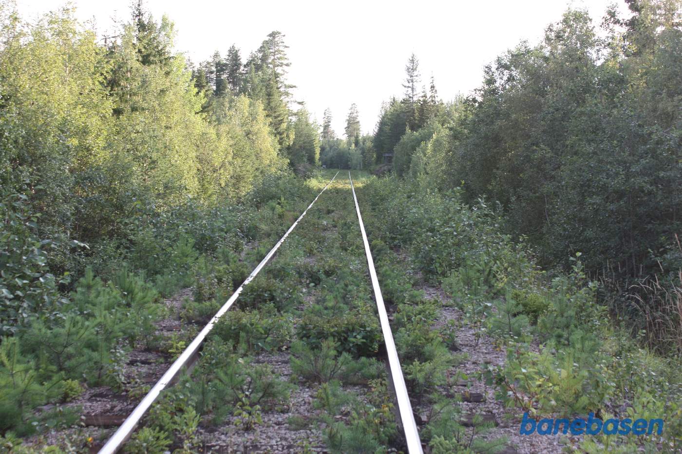 Vi kigger frem langs banen i sydlig retning