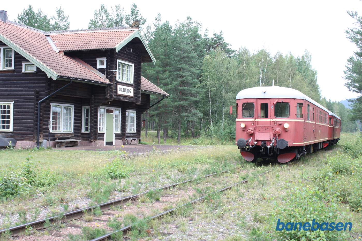 Fotostop på den tidligere Oxberg station