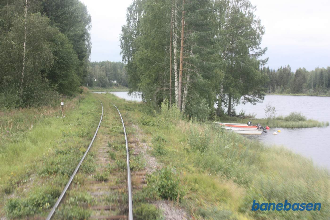 Et bagskud et sted på strækningen mellem Oxberg og Mora