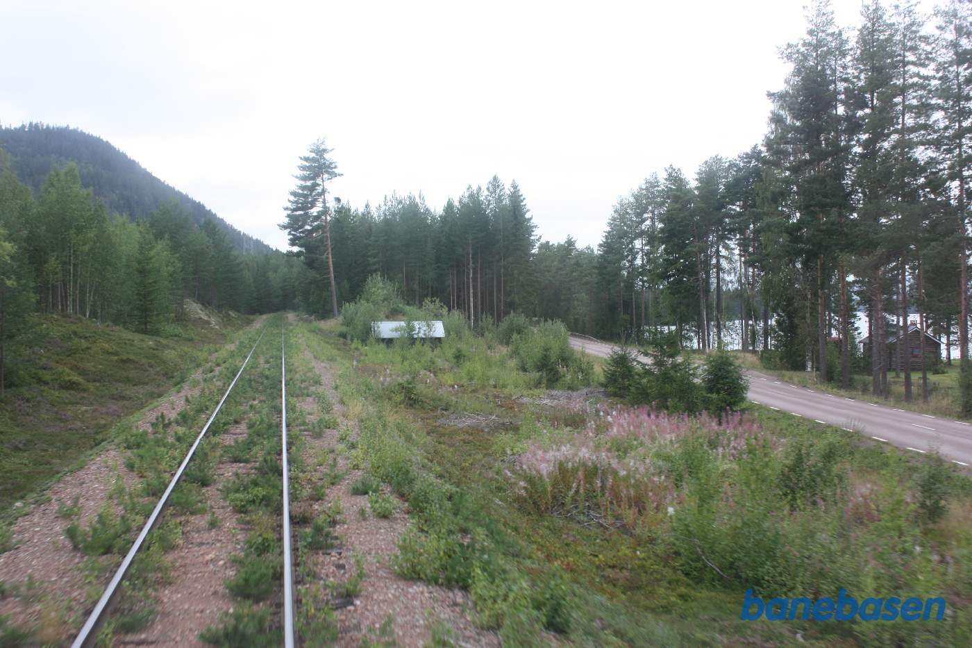 Et bagskud et sted på strækningen mellem Oxberg og Mora