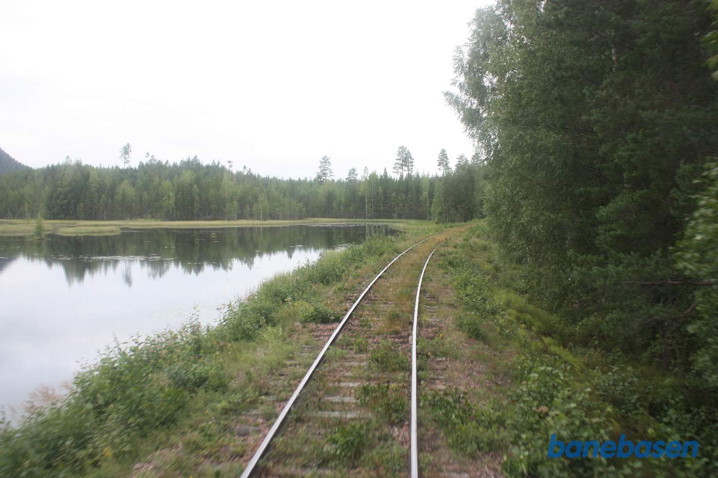 Et bagskud et sted på strækningen mellem Oxberg og Mora