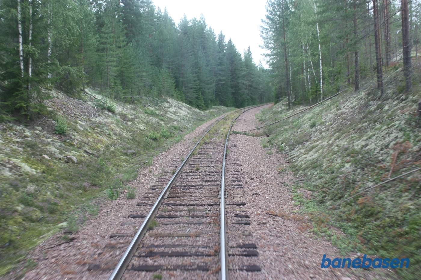 Et bagskud et sted på strækningen mellem Oxberg og Mora