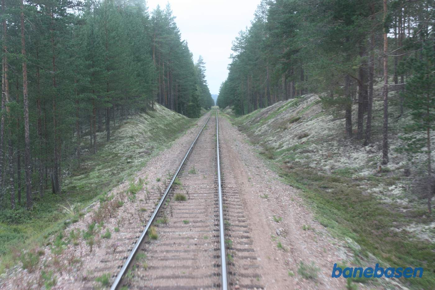 Et bagskud et sted på strækningen mellem Oxberg og Mora
