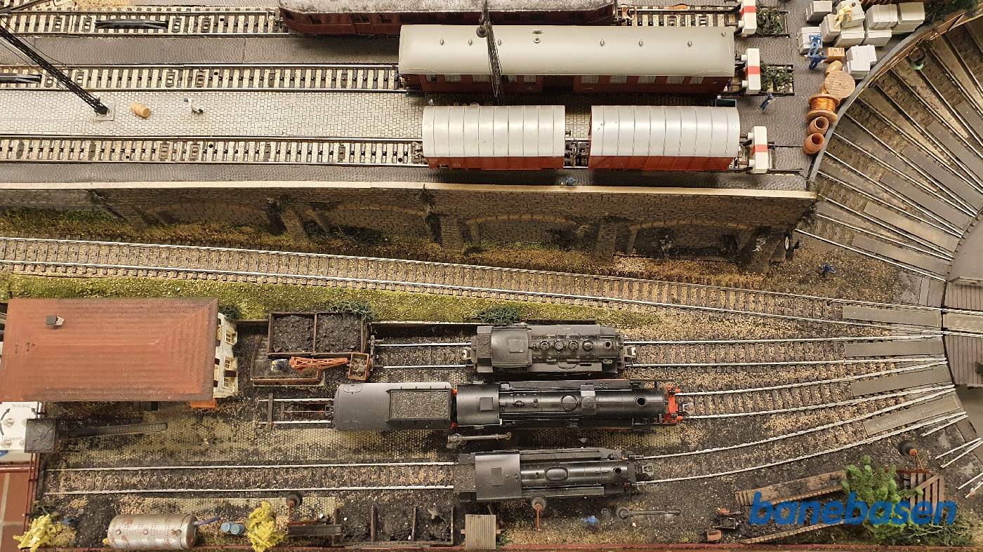 Luftfoto af sporområdet på maskindepotet Luftfoto af sporområdet på maskindepotet