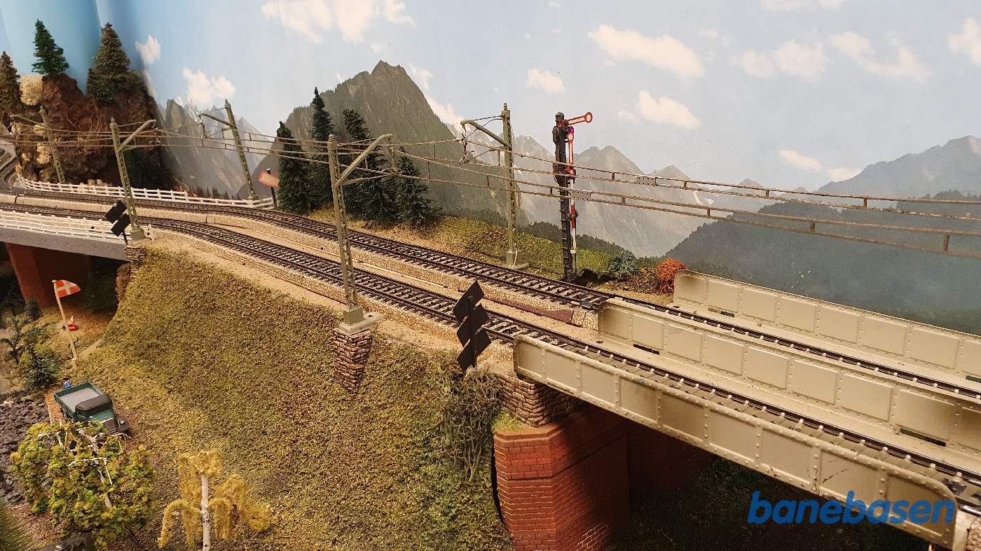 Billede af den dobbeltsporede bane Billede af den dobbeltsporede bane