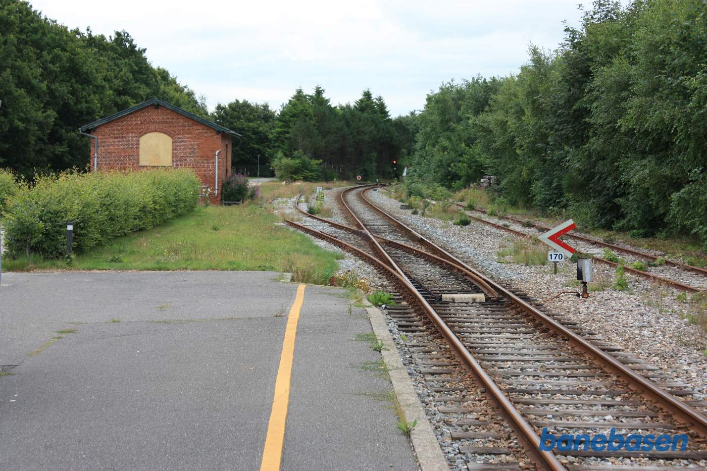 Et vue ud over sporene i retning mod Varde Et vue ud over sporene i retning mod Varde