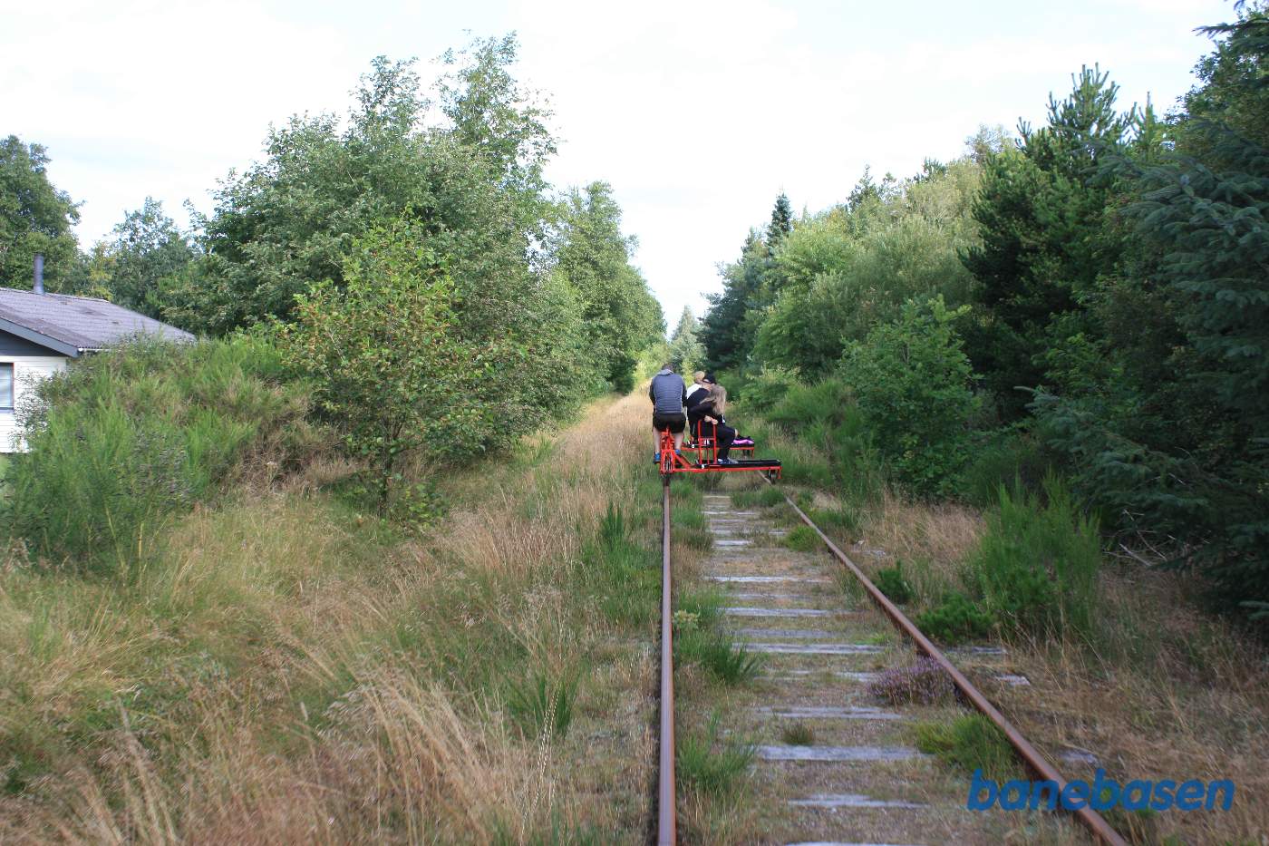 Man kommer meget tæt på naturen, på en skinnecykel