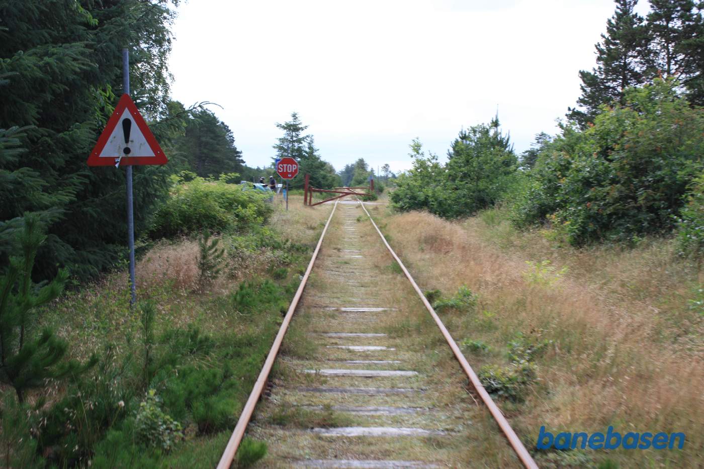 Vi nærmer os den næste vej, vi skal krydse, her Gammelgabvej