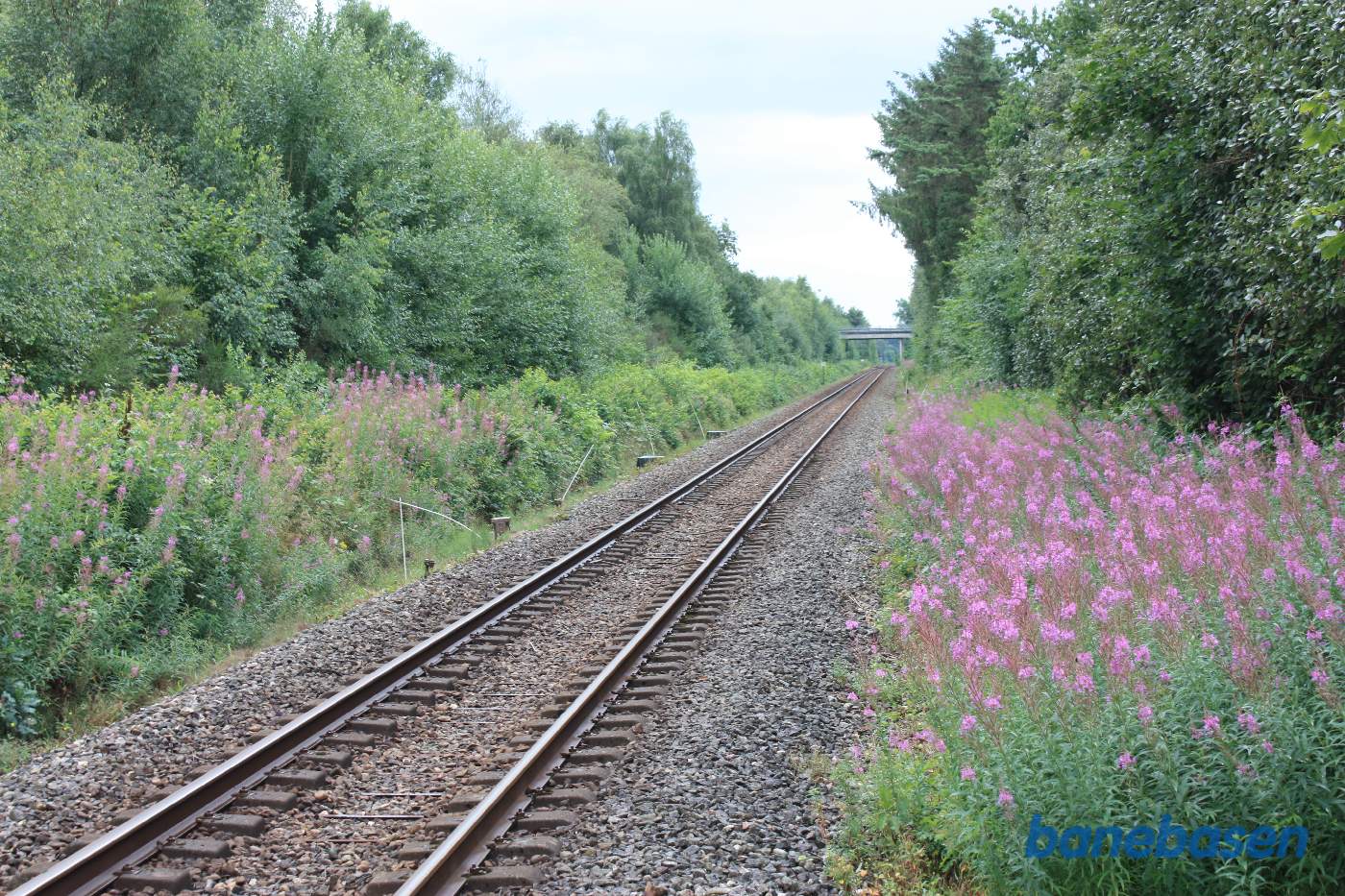 Fra perronen kigger vi ud langs strækningen i retning mod Esbjerg