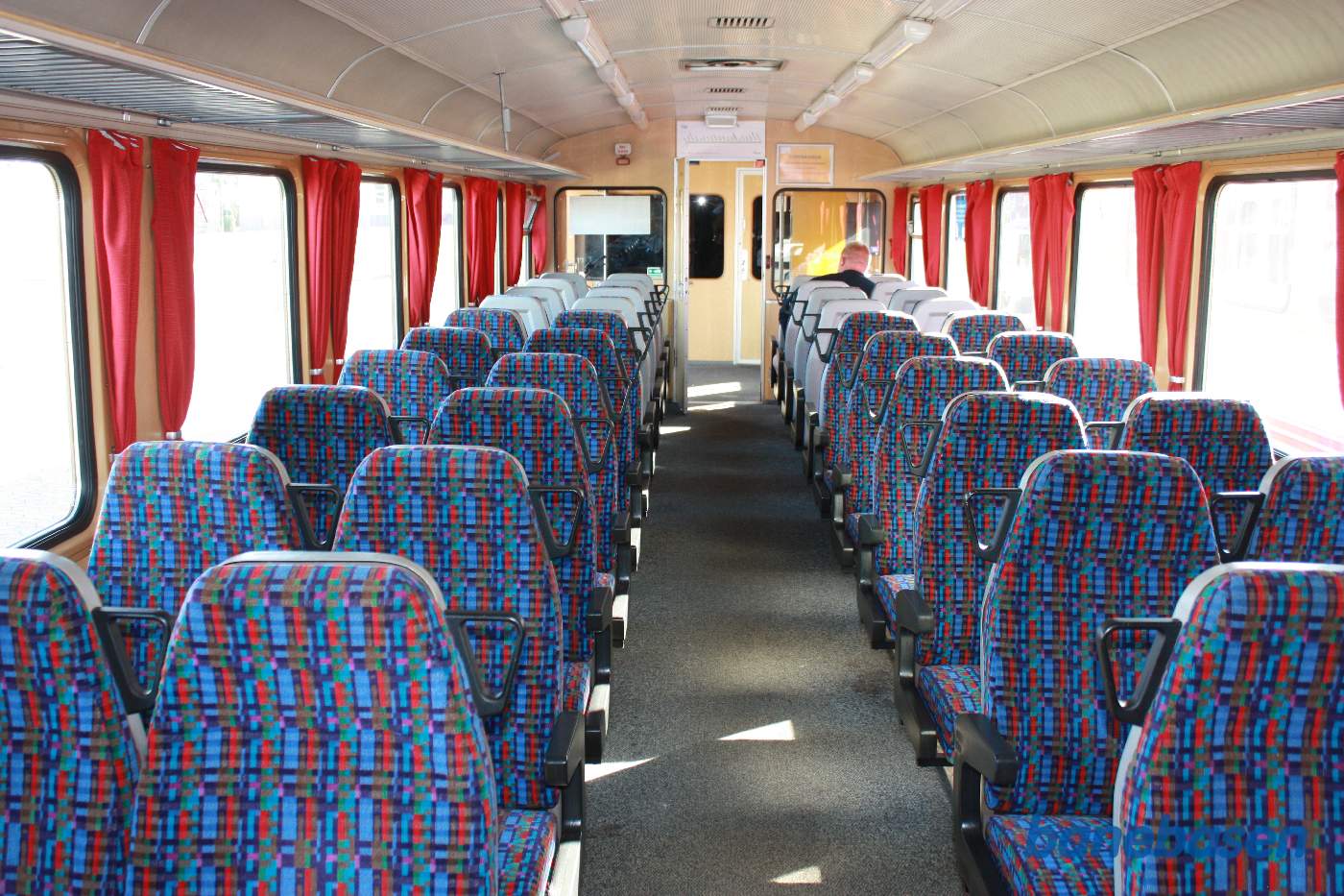 Billede inde i Y-toget, her passagerafdelingen Billede inde i Y-toget, her passagerafdelingen