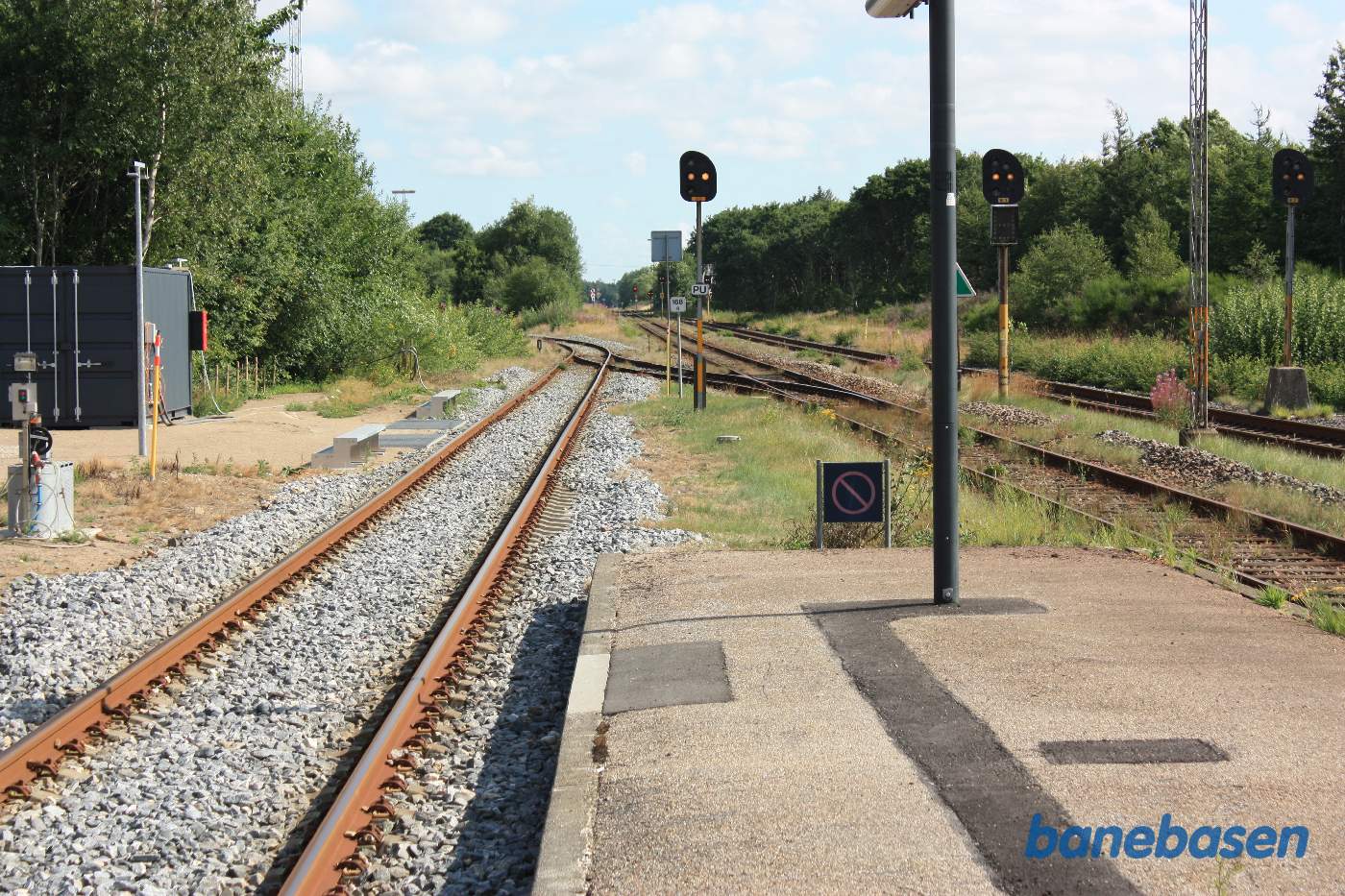 Vi kigger ud langs sporet mod Lemvig