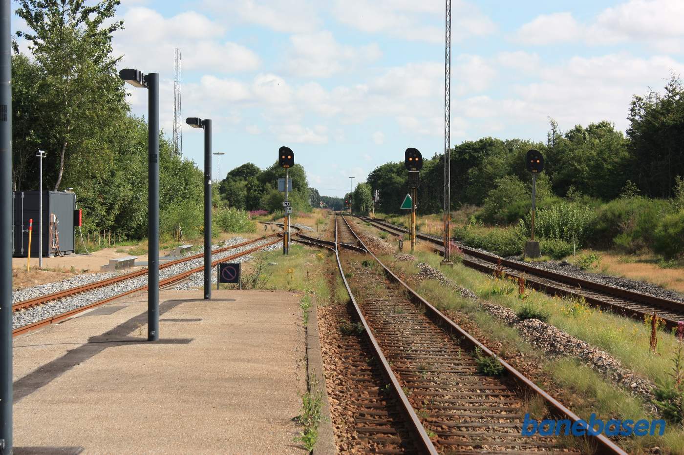 Vi kigger ud langs sporet mod Holstebro Vi kigger ud langs sporet mod Holstebro
