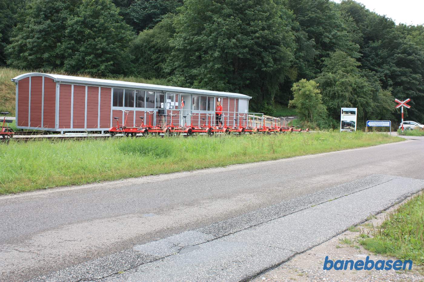Skinnecykel udlejningen set fra vejen