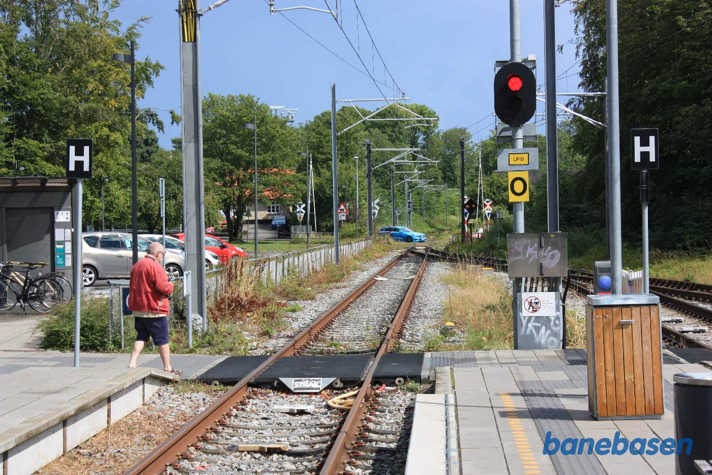 Et vue ud over stationen i retning mod Grenaa