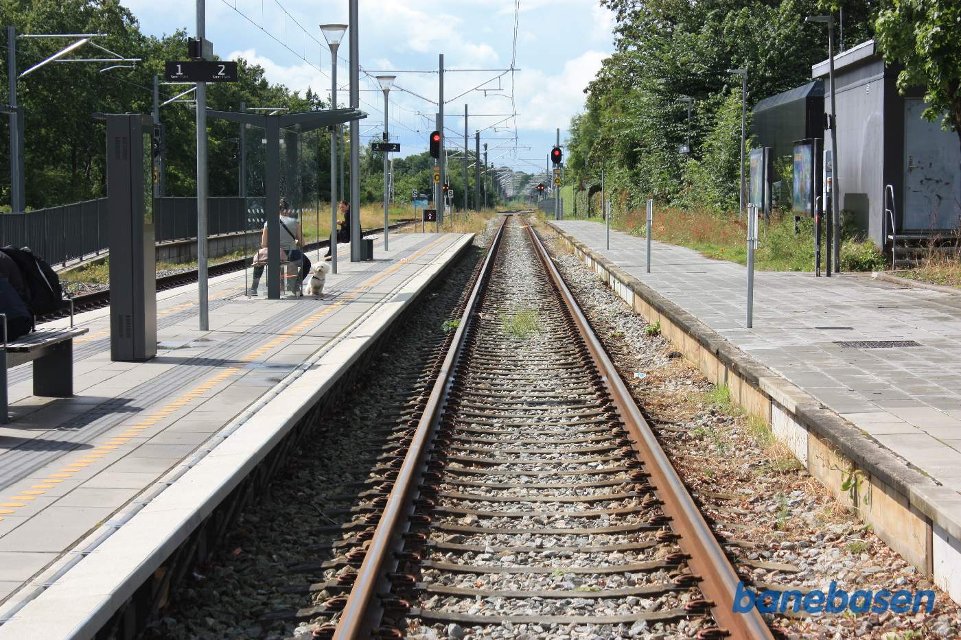 Et vue ud over stationen i retning mod Aarhus